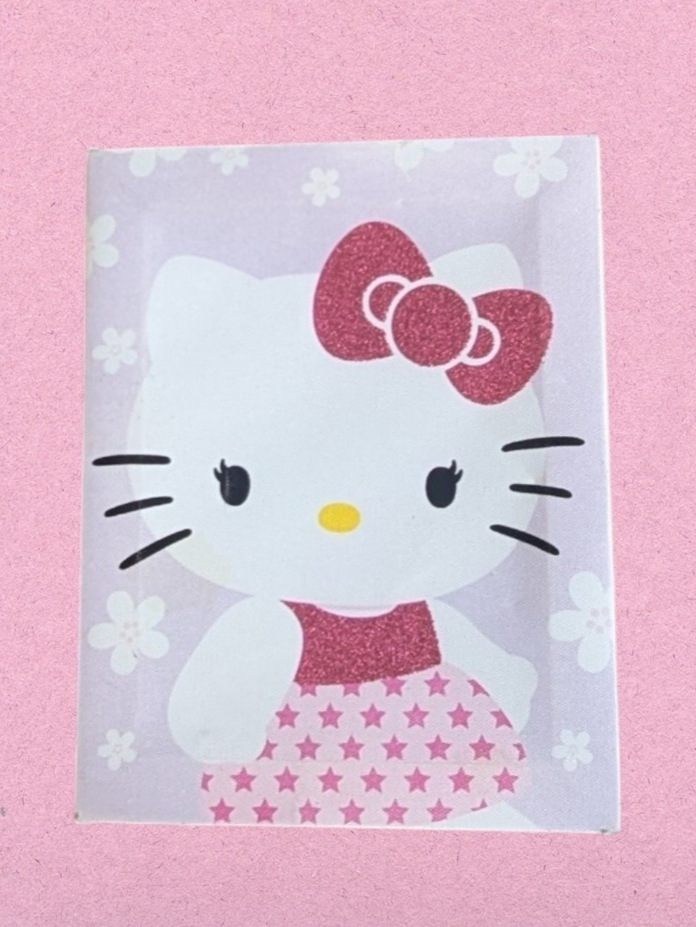Sanrio Hello Kitty Pink Glitter Bow Wall Art